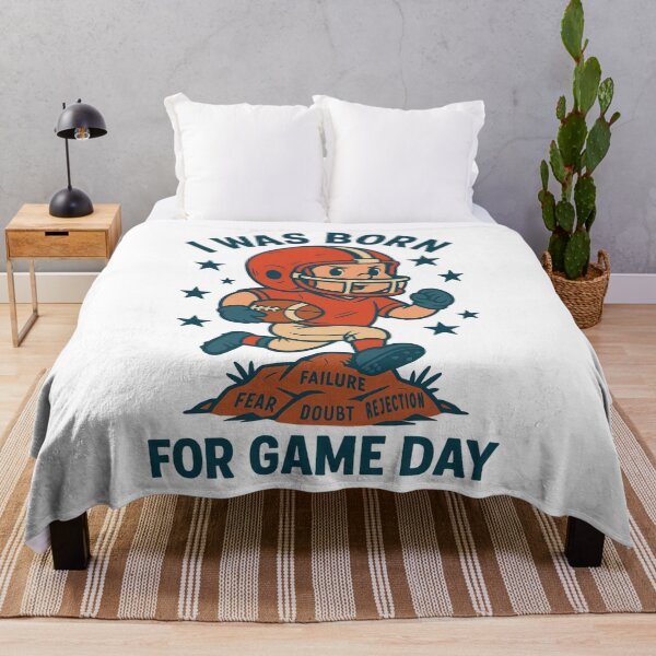 Item preview, Born For Game Day Tough Football Player Quote Motivational Sports Design designed and sold by tigger shop.