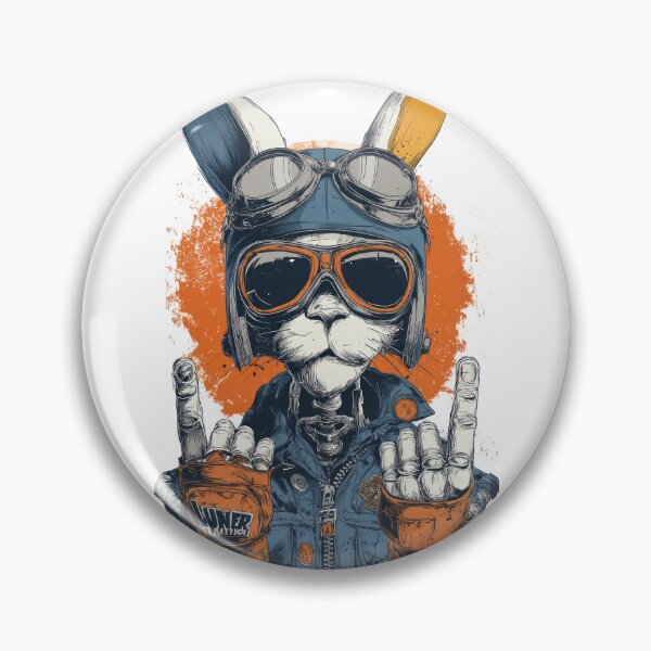 Item preview, The Rebel Biker Hare designed and sold by Enea Kelo.