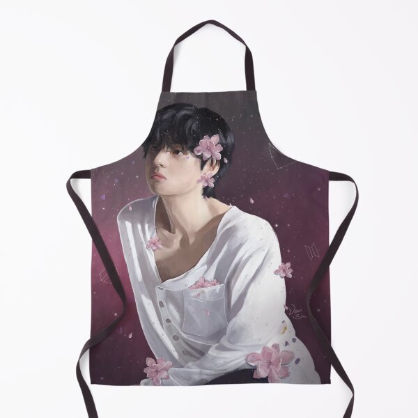 Item preview, Taehyung with pink flowers designed and sold by VanSin Arts.
