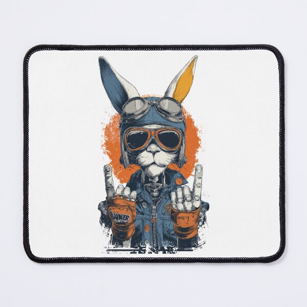 Item preview, The Rebel Biker Hare designed and sold by Enea Kelo.