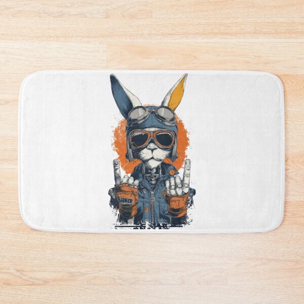 Item preview, The Rebel Biker Hare designed and sold by Enea Kelo.