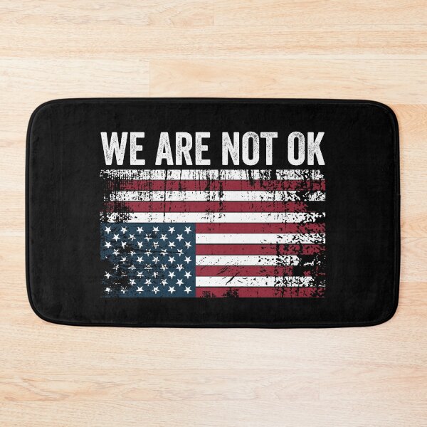 Item preview, We Are Not Ok Upside Down American Flag designed and sold by PixVib.