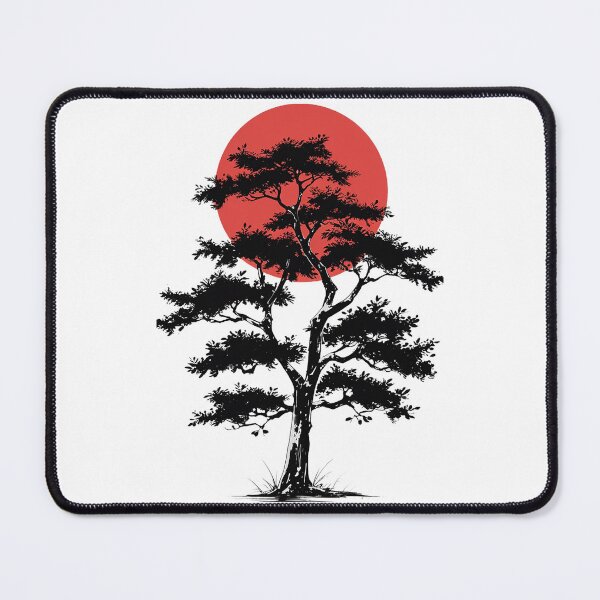 Item preview, Manga Tree with Red Rising Sun designed and sold by opiniondh.