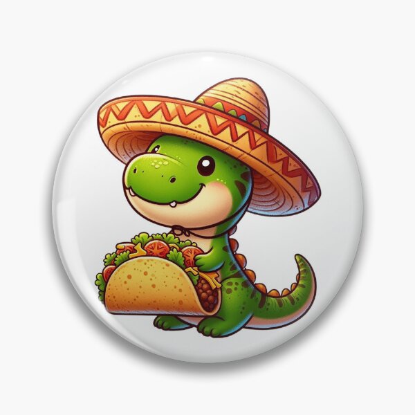 Item preview, Rex Mex – Taco-Loving Dinosaur in Sombrero designed and sold by mintytees.