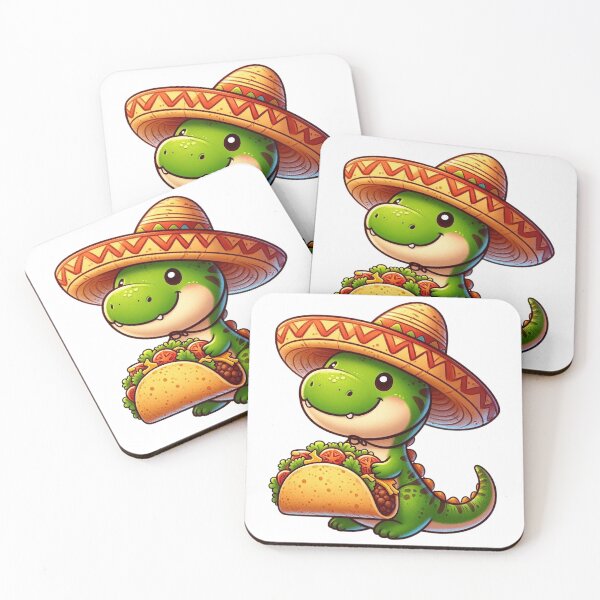 Item preview, Rex Mex – Taco-Loving Dinosaur in Sombrero designed and sold by mintytees.
