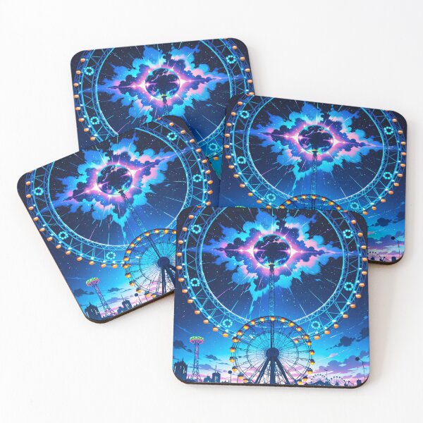 Item preview, Neon Ferris Wheel with Cosmic Explosion designed and sold by Xynith.