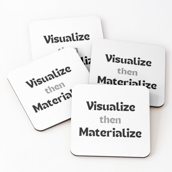 Item preview, Visualize, Then Materialize – Manifestation Affirmation Quote for Vision & Action Alignment designed and sold by MakeMyDaze.