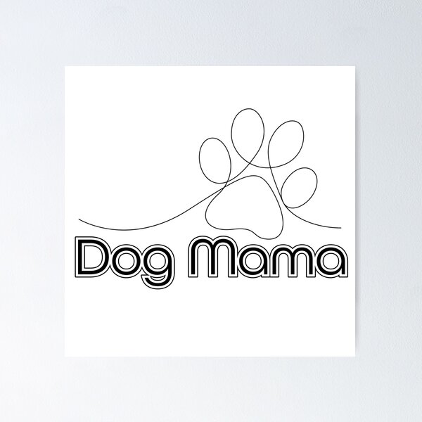 Item preview, Dog Mama with script pawprint designed and sold by ScribbL-ScrabbL.