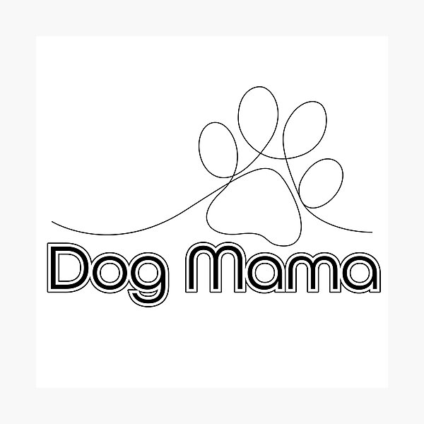 Item preview, Dog Mama with script pawprint designed and sold by ScribbL-ScrabbL.