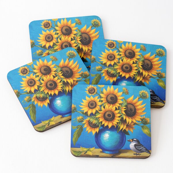 Item preview, A bird among the sunflower flowers. designed and sold by Natalia-Vlad.