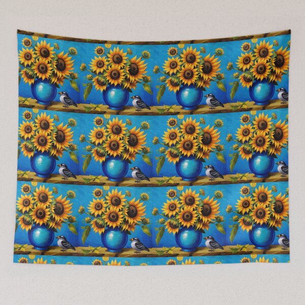 Item preview, A bird among the sunflower flowers. designed and sold by Natalia-Vlad.