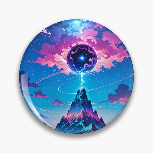 Item preview, Cosmic Summit – Mystical Mountain Under Galaxy Sky designed and sold by Xynith.
