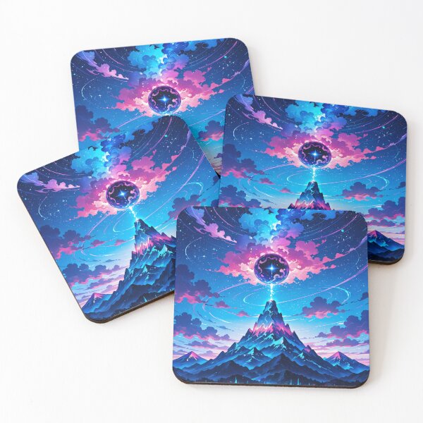 Item preview, Cosmic Summit – Mystical Mountain Under Galaxy Sky designed and sold by Xynith.