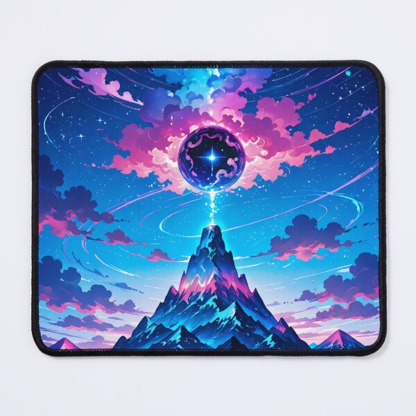 Item preview, Cosmic Summit – Mystical Mountain Under Galaxy Sky designed and sold by Xynith.