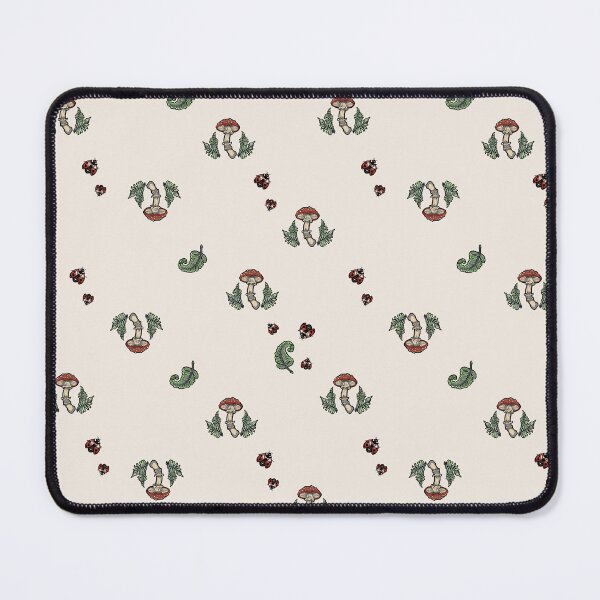 Item preview, Amanita mushrooms with ladybugs and ferns designed and sold by UB Draws.