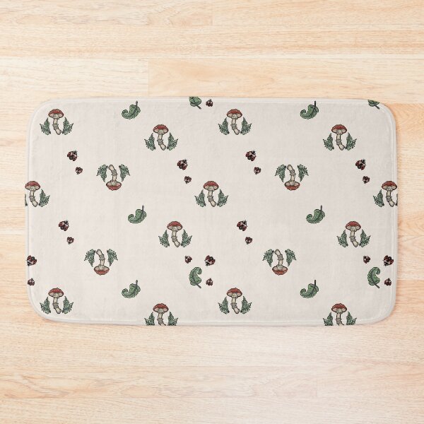 Item preview, Amanita mushrooms with ladybugs and ferns designed and sold by UB Draws.