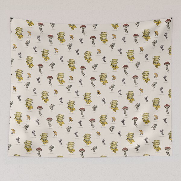 Item preview, Repeatable Mushrooms with Windswept labels designed and sold by UB Draws.