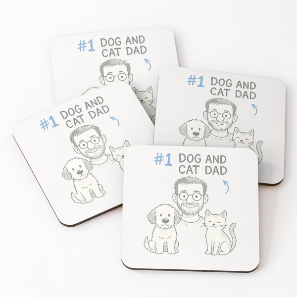 Item preview, Dog and Cat Dad – Sketchbook Style designed and sold by Uglyandcute.