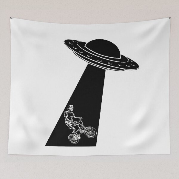Item preview, UFO Alien Skateboarder go skateboarding. designed and sold by Skateboarding Fingerboarding BMX.