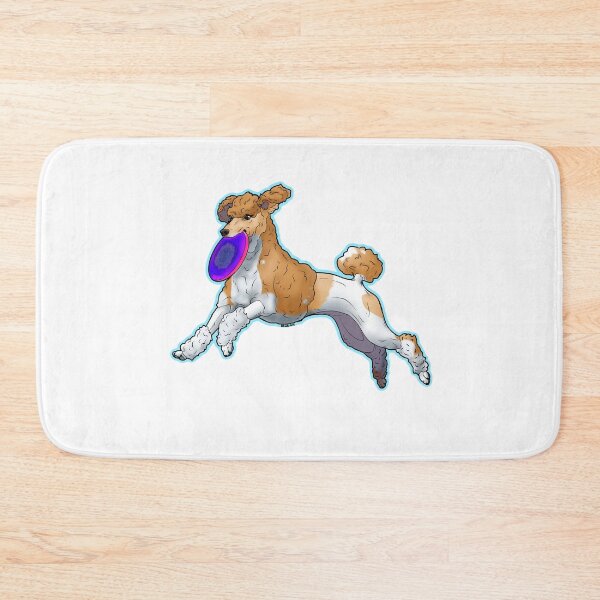 Item preview, Apricot parti poodle playing frisbee designed and sold by Rhia4rt.
