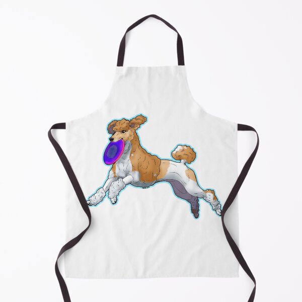 Item preview, Apricot parti poodle playing frisbee designed and sold by Rhia4rt.