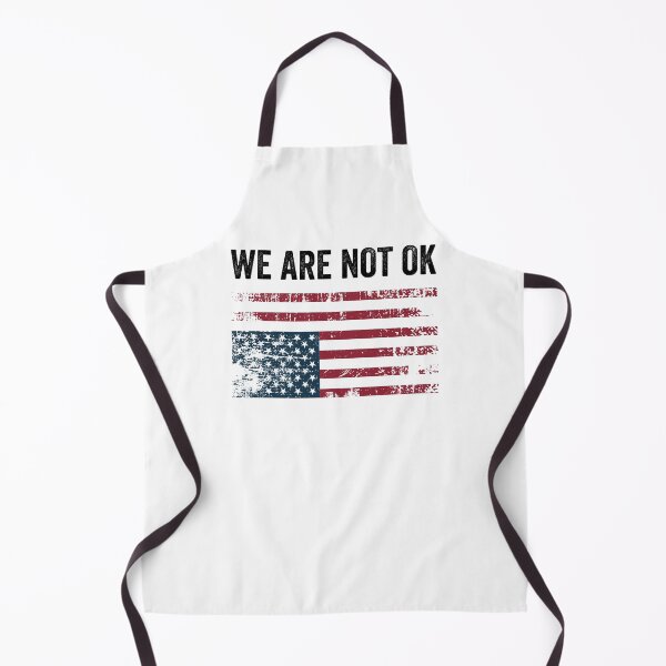 Item preview, We Are Not Ok Upside Down American Flag designed and sold by PixVib.