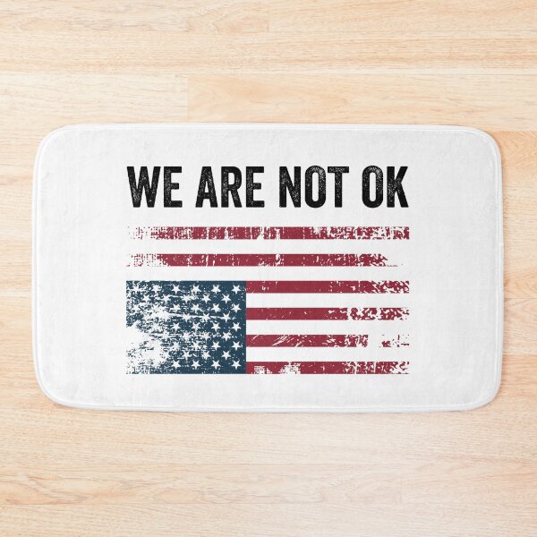 Item preview, We Are Not Ok Upside Down American Flag designed and sold by PixVib.