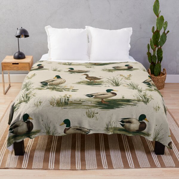 Item preview, Mallard ducks on grassy pond designed and sold by EJGIBSON.