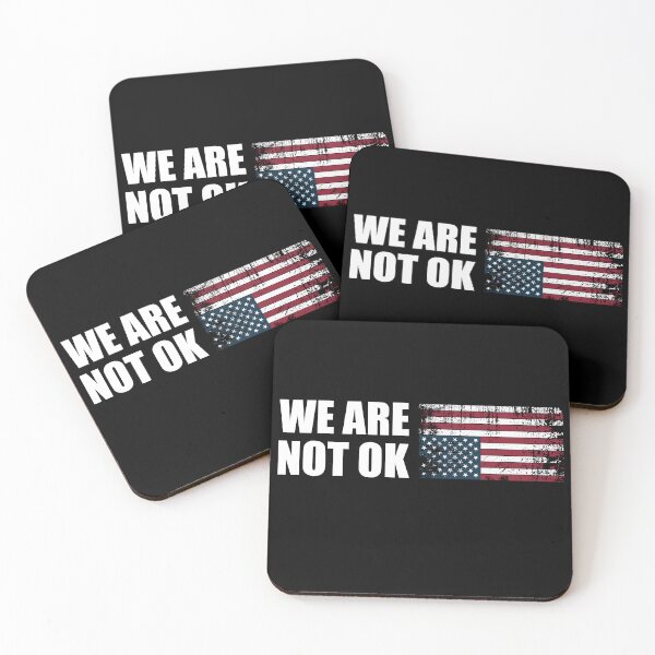 Item preview, We Are Not Ok Upside Down Flag | Political Distress designed and sold by PixVib.