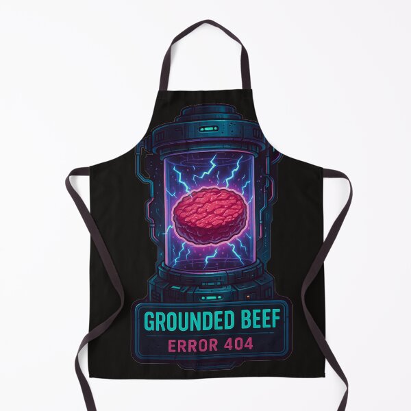 Item preview, Grounded Beef – Error 404 | Sci-Fi Glitch Meat Sticker designed and sold by Thaivi Design.