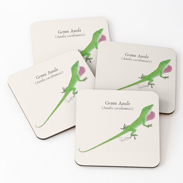Item preview, Texas Native Reptile- Green Anole (Anolis carolinesis) Vintage Nature Art designed and sold by Marguerite Artistry.