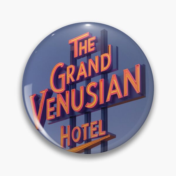 Item preview, Illuminated Retro Hotel Sign Against a Clear Evening Sky designed and sold by Rue Market.