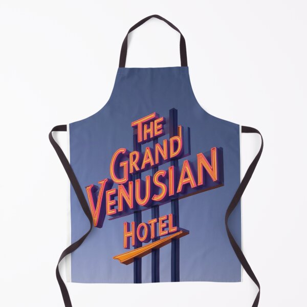 Item preview, Illuminated Retro Hotel Sign Against a Clear Evening Sky designed and sold by Rue Market.