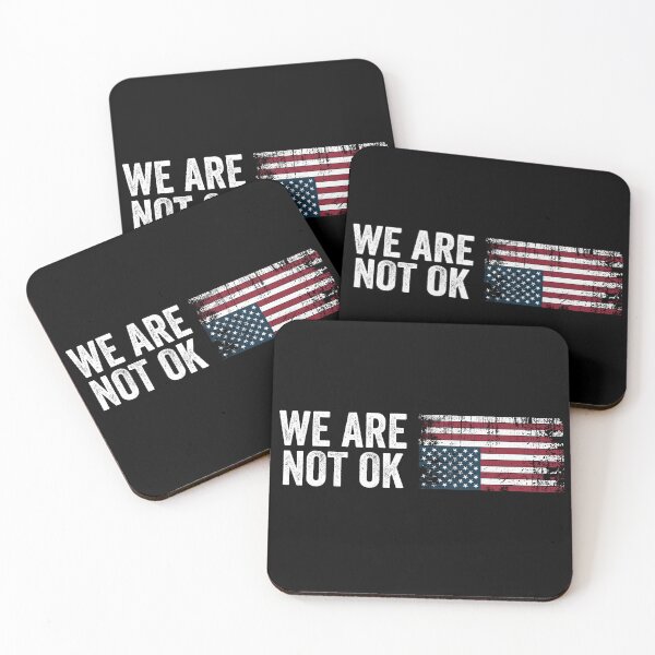 Item preview, We Are Not Ok Upside Down Flag - Political Distress designed and sold by PixVib.