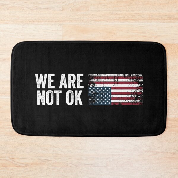Item preview, We Are Not Ok Upside Down Flag - Political Distress designed and sold by PixVib.