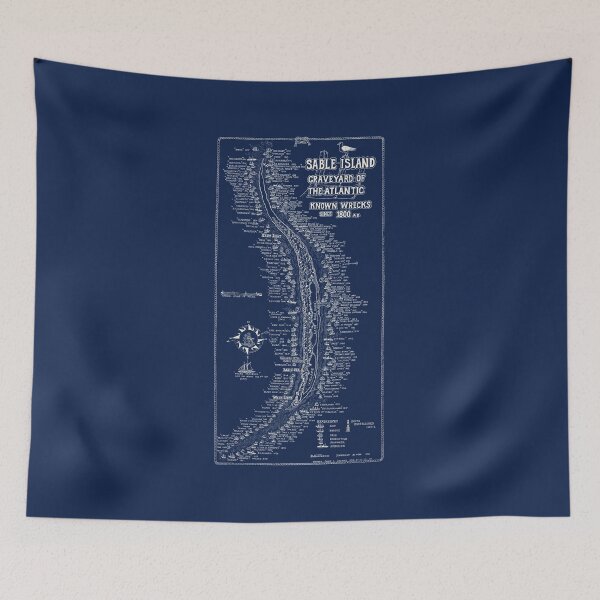 Item preview, Sable Island / Graveyard of the Atlantic vintage map designed and sold by Cuttintees.