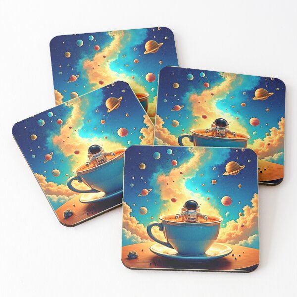 Item preview, Astronaut's Coffee Cosmos Journey designed and sold by Health And Fitness Posts e-Store.