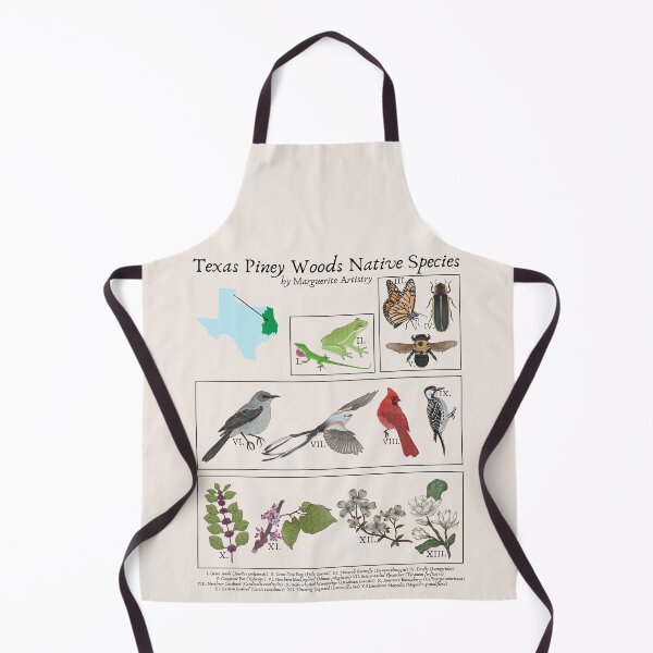 Item preview, Texas Piney Woods Native Species Vintage Nature Art designed and sold by Marguerite Artistry.
