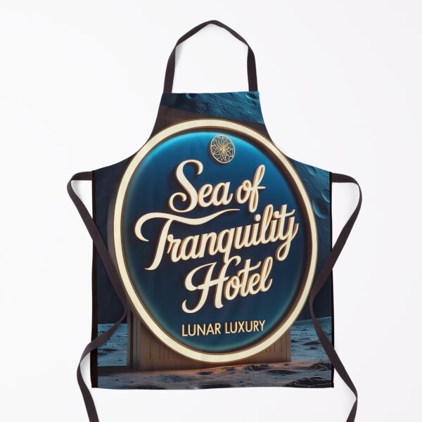 Item preview, Luxury Hotel on the Moon Advertisement Featuring Space Theme and Lunar Landscape Design designed and sold by Rue Market.