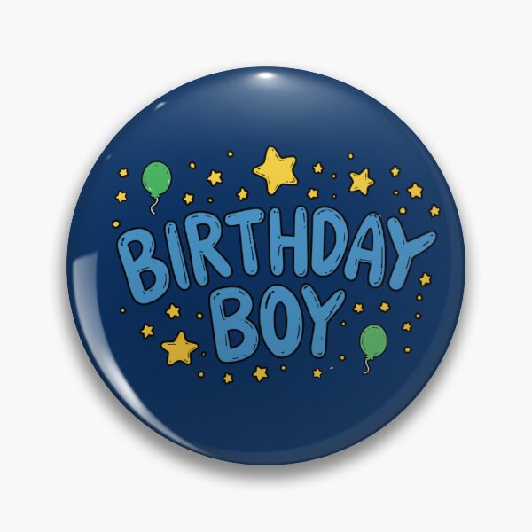 Item preview, Birthday Boy Stars and Balloons designed and sold by ThunderParrot.