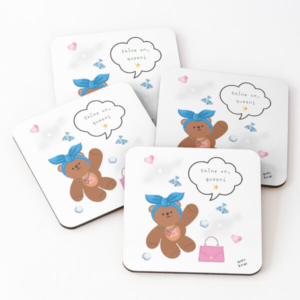 Item preview, Mono Bear Message – Shine On Queen ( White / Transparent ) designed and sold by mintmono-studio.