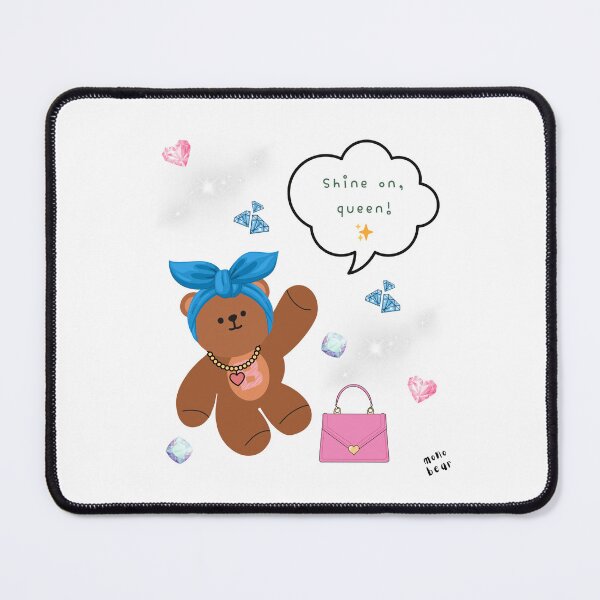 Item preview, Mono Bear Message – Shine On Queen ( White / Transparent ) designed and sold by mintmono-studio.