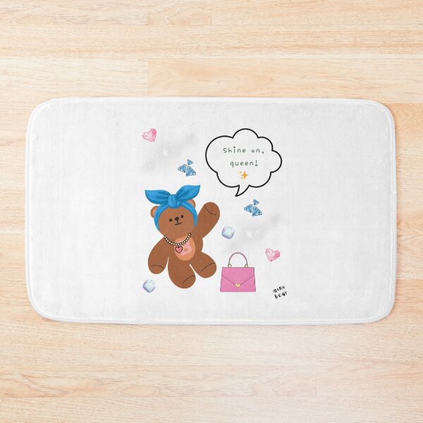Item preview, Mono Bear Message – Shine On Queen ( White / Transparent ) designed and sold by mintmono-studio.