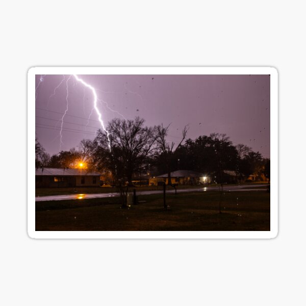 Item preview, Intense Lightning Strike in the Cold Rain designed and sold by EbensStickers.
