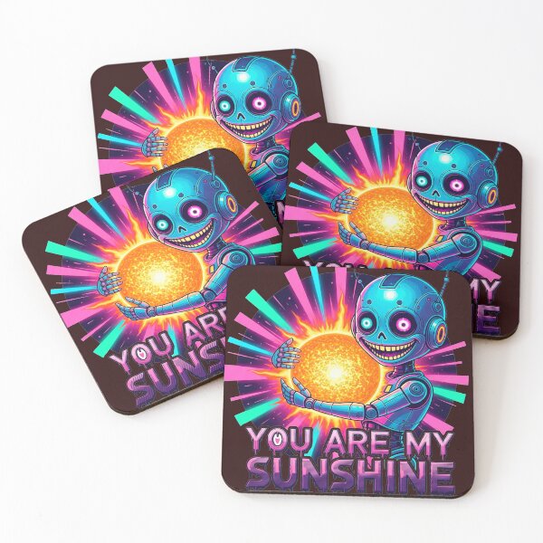 Item preview, You Are My Sunshine – Cyber Robot Hugging Sun T-shirt Design designed and sold by Thaivi Design.