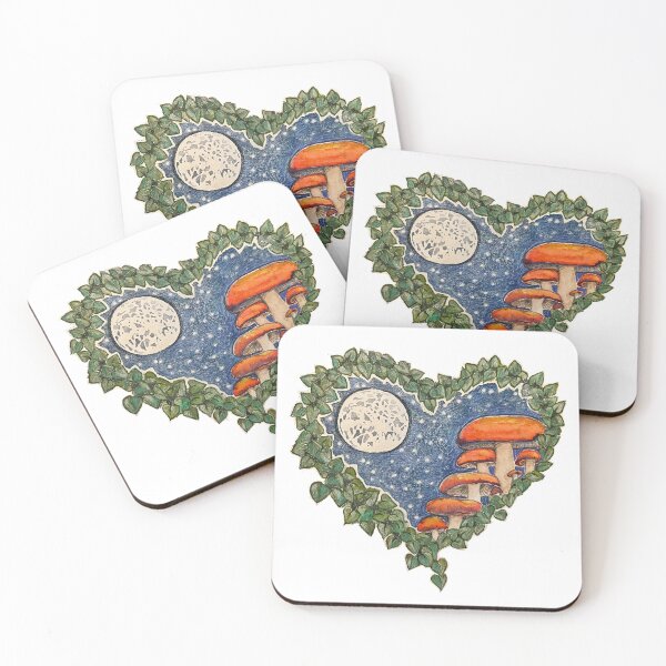 Item preview, Moonlit Mushrooms in an Ivy Heart designed and sold by Art Explaurie.