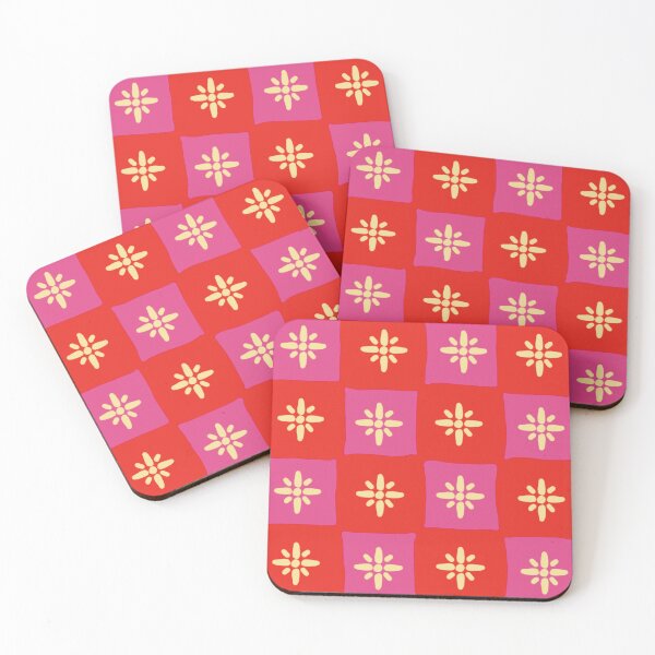 Item preview, Pink Red Ixora Flower Pattern designed and sold by urrin DESIGN.