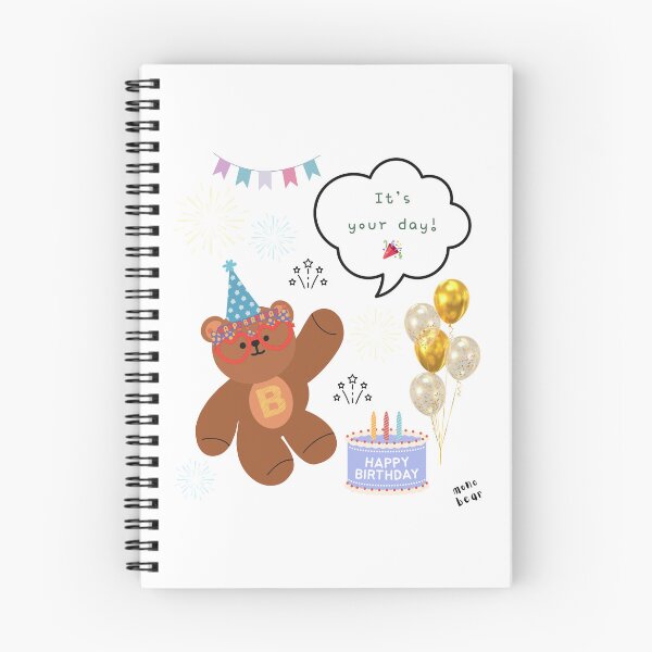Item preview, Mono Bear Birthday  Celebration ( White / Transparent ) designed and sold by mintmono-studio.
