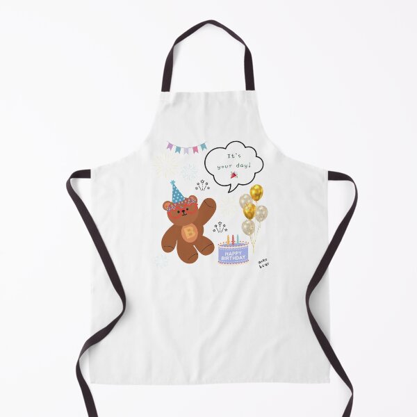 Item preview, Mono Bear Birthday Celebration ( White / Transparent ) designed and sold by mintmono-studio.