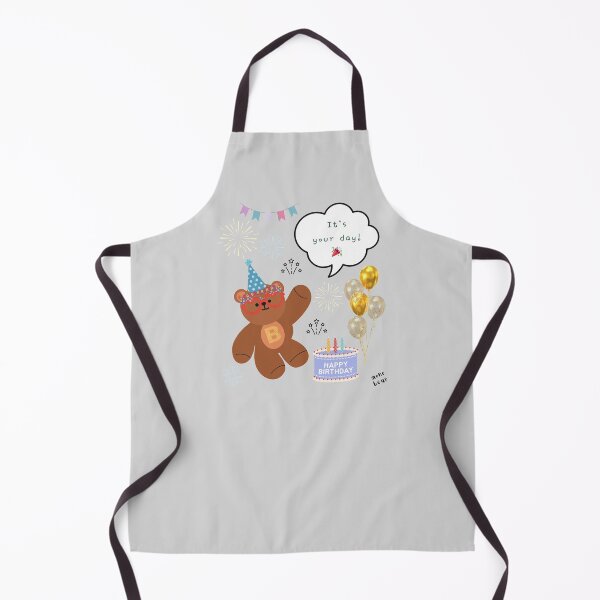 Item preview, Mono Bear Birthday – Soft Gray Celebration designed and sold by mintmono-studio.